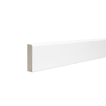 Rounded One Edge 18mm x 68mm x 2440mm Matt White Fully Finished 