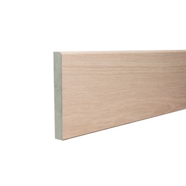 Rounded One Edge 18mm x 144mm x 2440mm Veneered American White Oak Unlacquered