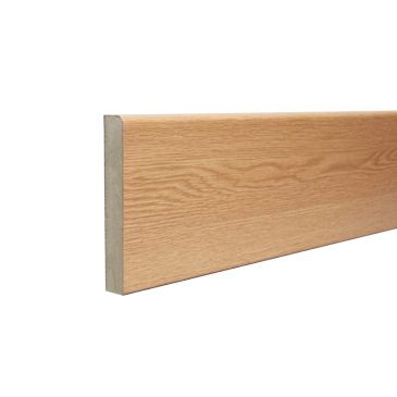 Rounded One Edge Wood Grain Light Oak Fully Finished Skirting 